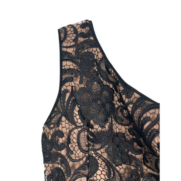 Dress The Population Isabella One-Shoulder Lace Sheath Dress Black Medium Party - Picture 6 of 14